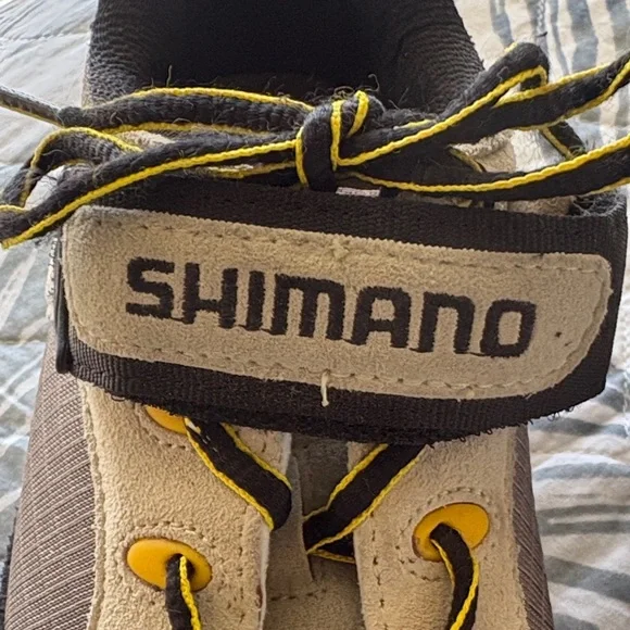 Shimano SPD Velcro Cycling Shoes Women Size 8/ unisex - Black & Yellow SH-MO37W - Picture 3 of 12